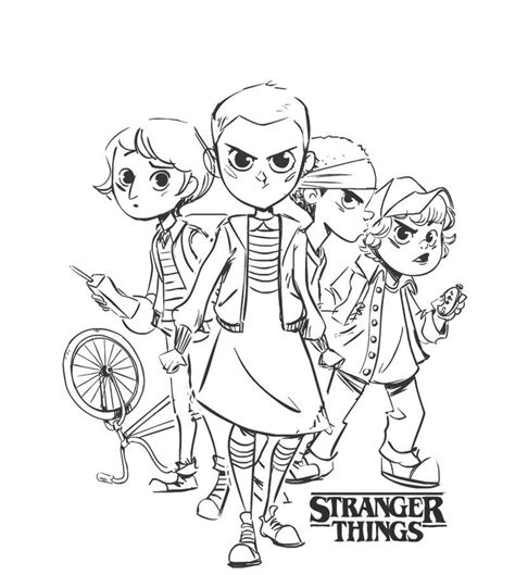 coloring pages of stranger things
