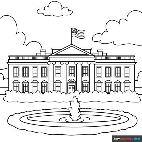 coloring pages of the white house