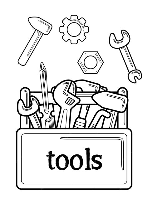 coloring pages of tools