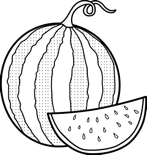 coloring pages of watermelon