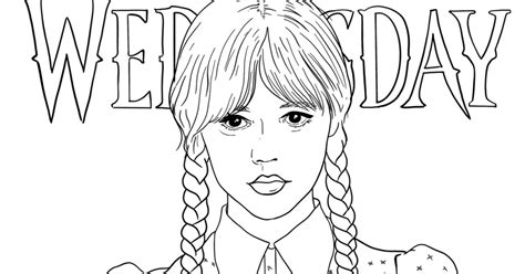 coloring pages of wednesday