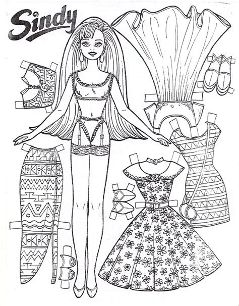 coloring pages paper dolls