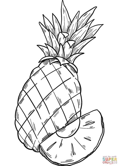 coloring pages pineapple