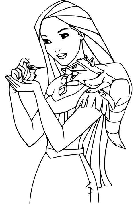 coloring pages pocahontas