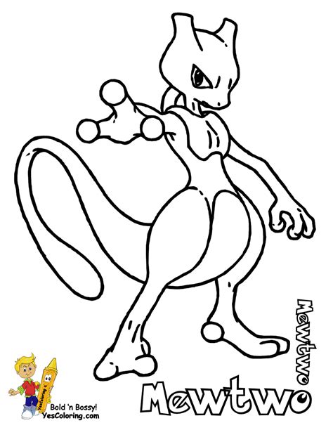 coloring pages pokemon mewtwo