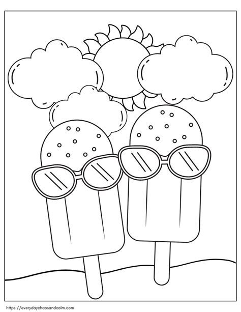 coloring pages popsicles