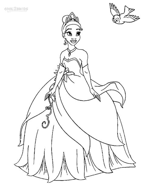 coloring pages princess tiana