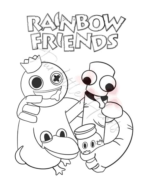 coloring pages rainbow friends