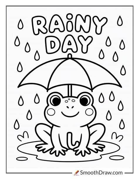coloring pages rainy day