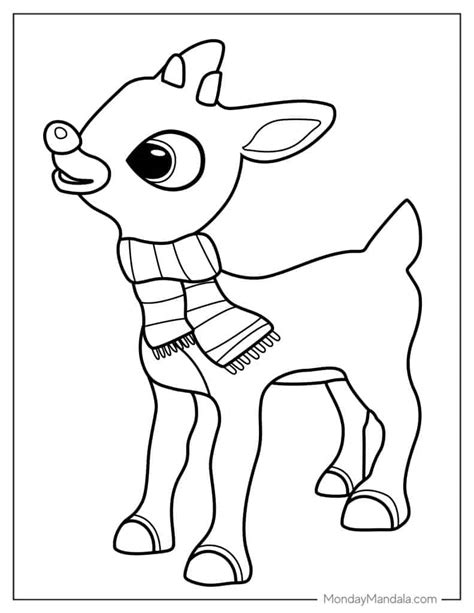 coloring pages rudolph