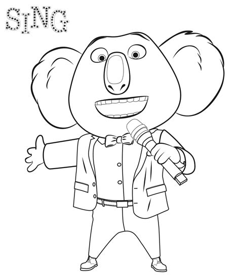 coloring pages sing