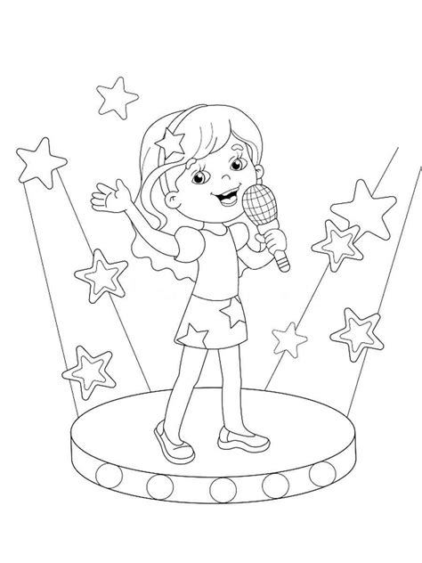 coloring pages singer