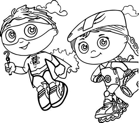 coloring pages super why