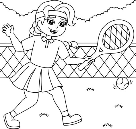 coloring pages tennis