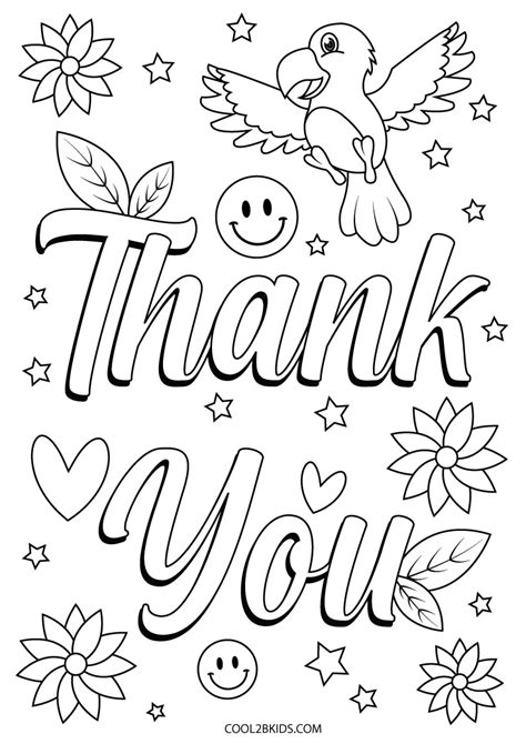 coloring pages thank you