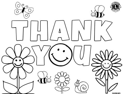 coloring pages thank you