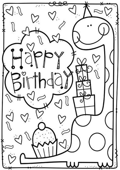 coloring pages that say happy birthday