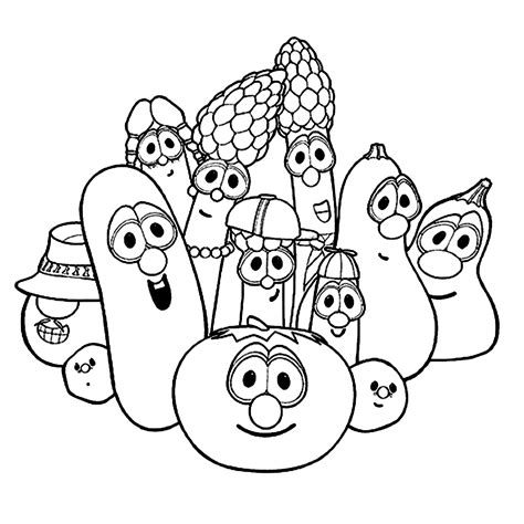 coloring pages veggie tales