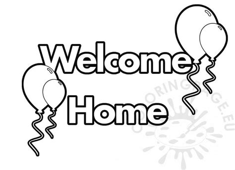 coloring pages welcome home