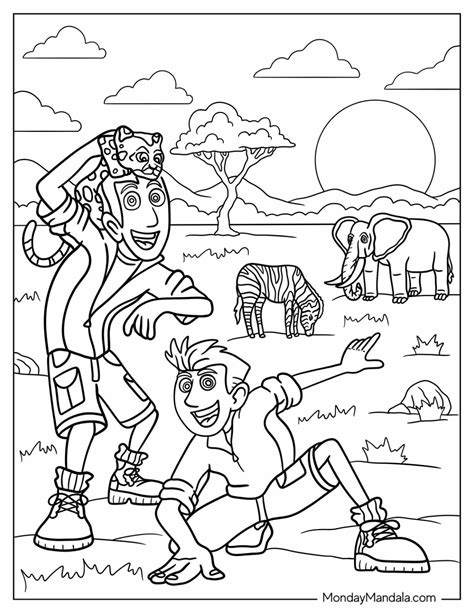 coloring pages wild kratts