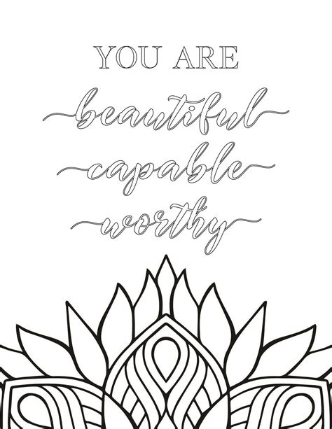 coloring pages with quotes for adults