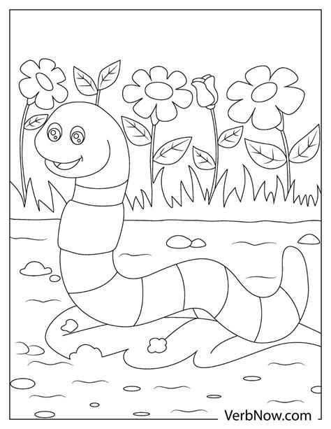 coloring pages worm