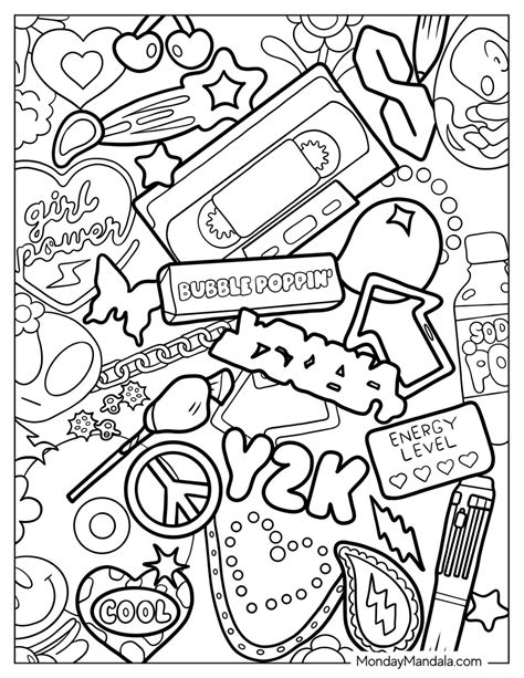 coloring pages y2k