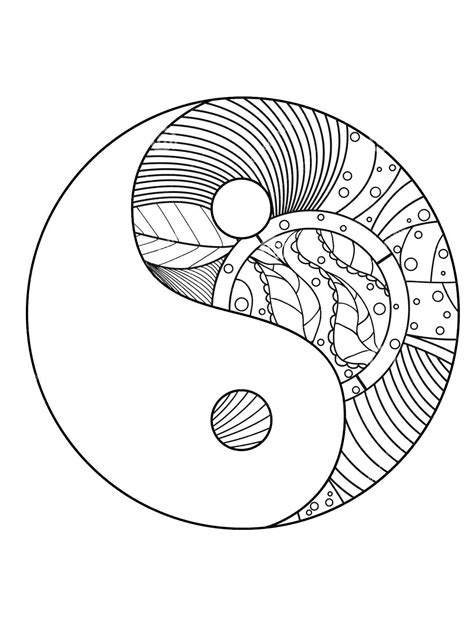 coloring pages yin yang