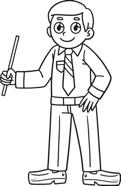 coloring picture of a teacher