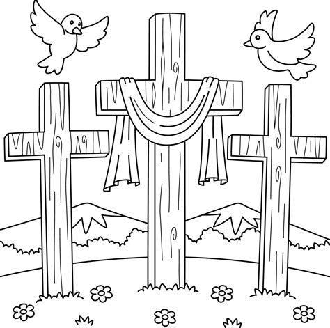 coloring sheet cross coloring pages