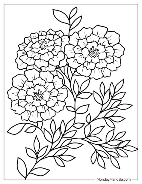 coloring sheets with flowers