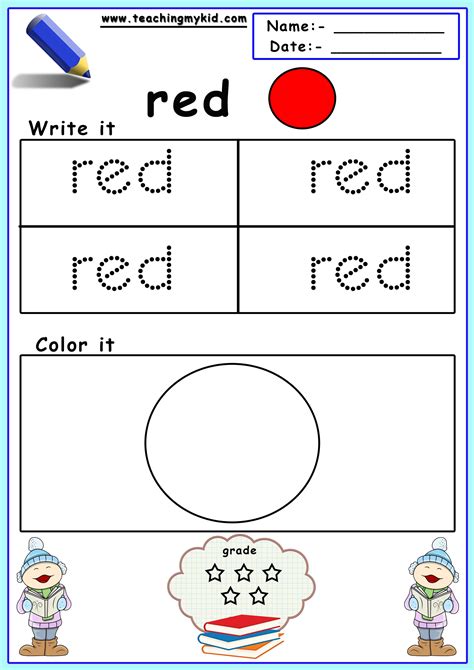colors worksheets for preschoolers free printables
