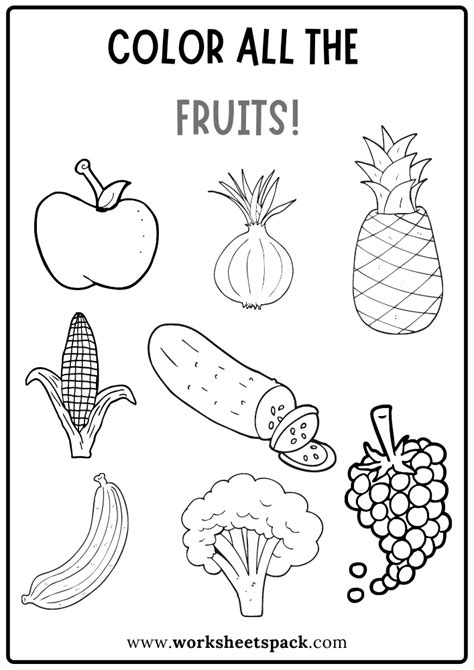 colour the fruits worksheet