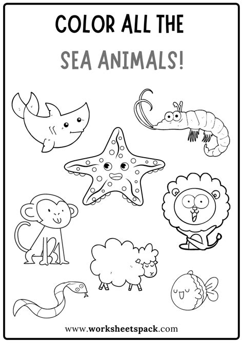 colour the water animals