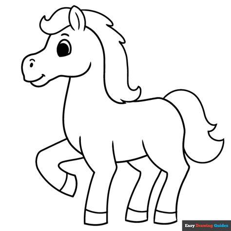 colouring horse drawing