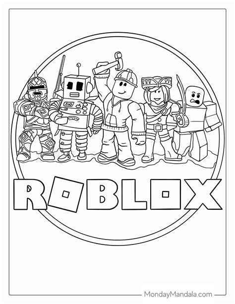colouring pages roblox
