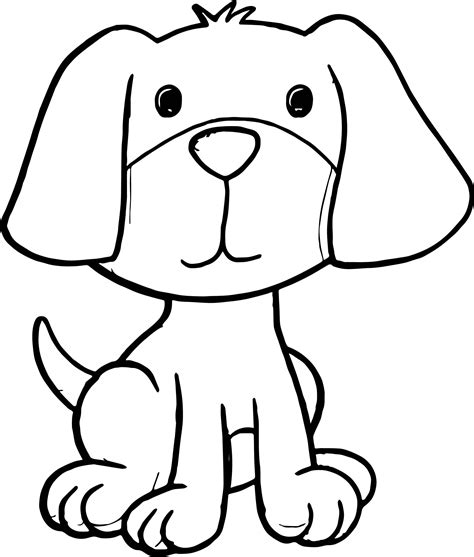 colouring picture of a puppy