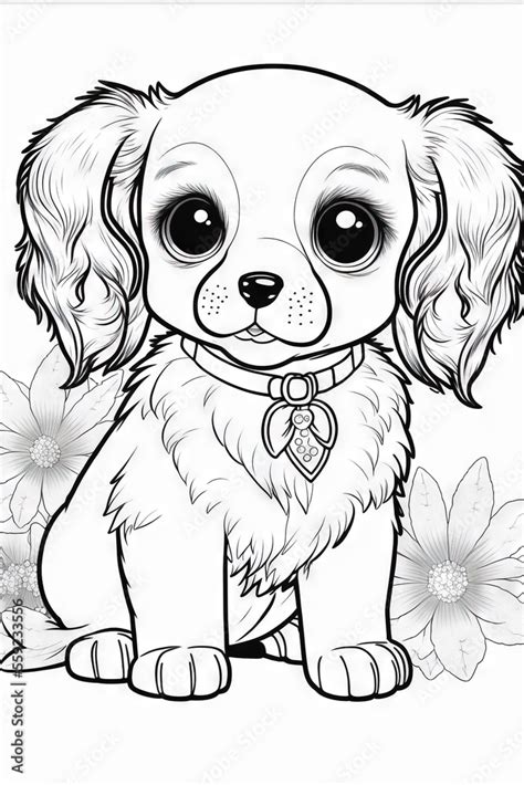 colouring picture of a puppy