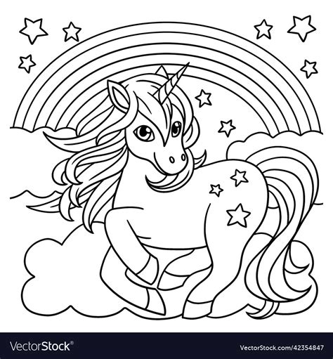 colouring pictures of unicorns and rainbows