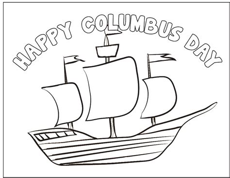columbus day coloring pages