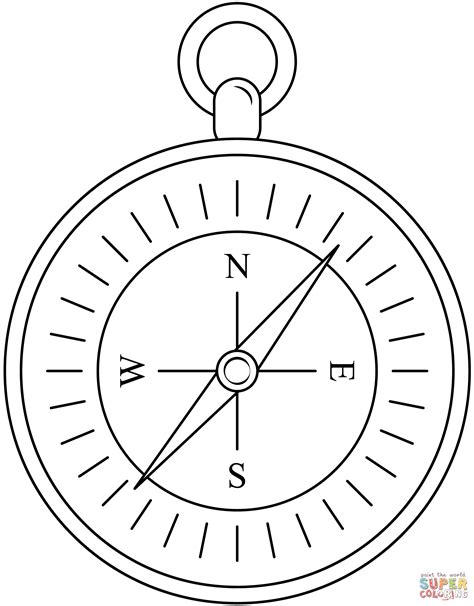 compass coloring pages