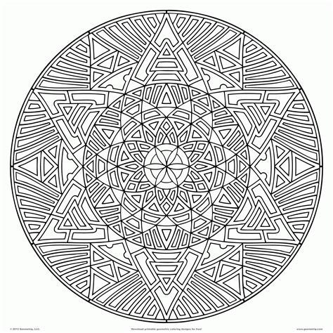 complex coloring pages