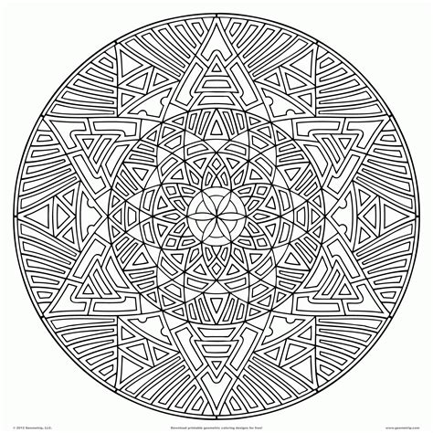 complex mandala coloring pages