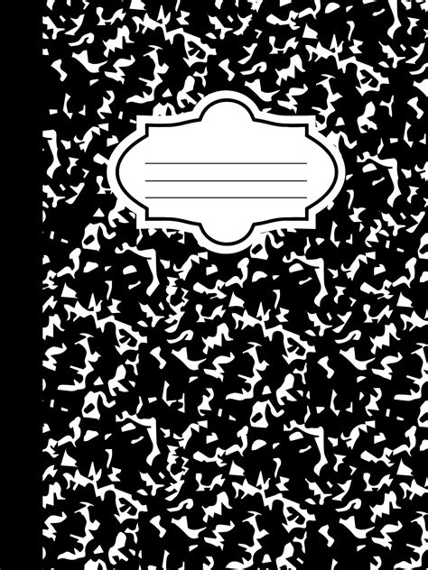 Composition Notebook Cover Template Free