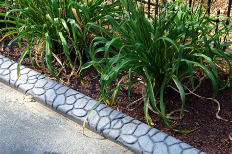 concrete flower bed edging