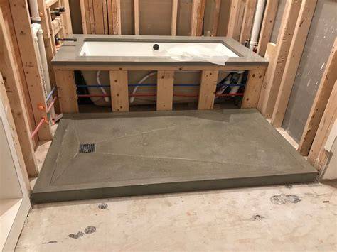 concrete shower base