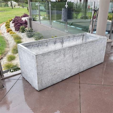 concrete trough planter