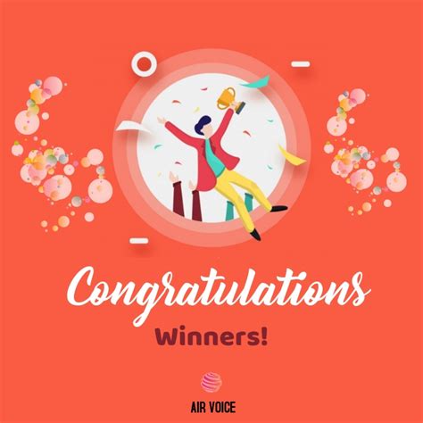 Congratulations Winners Template