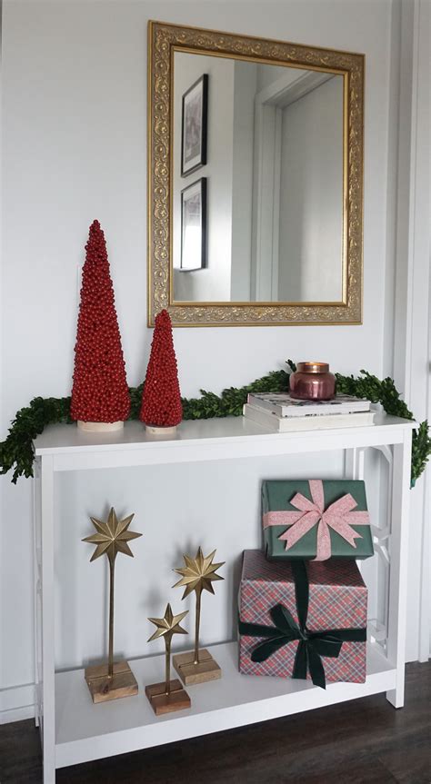 console table christmas decor