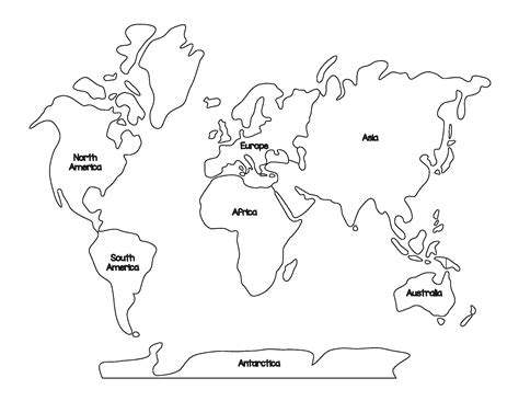 continent coloring pages